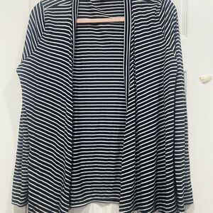 Talbots long sleeve blue and white stripes cardigan size small (3x$15)